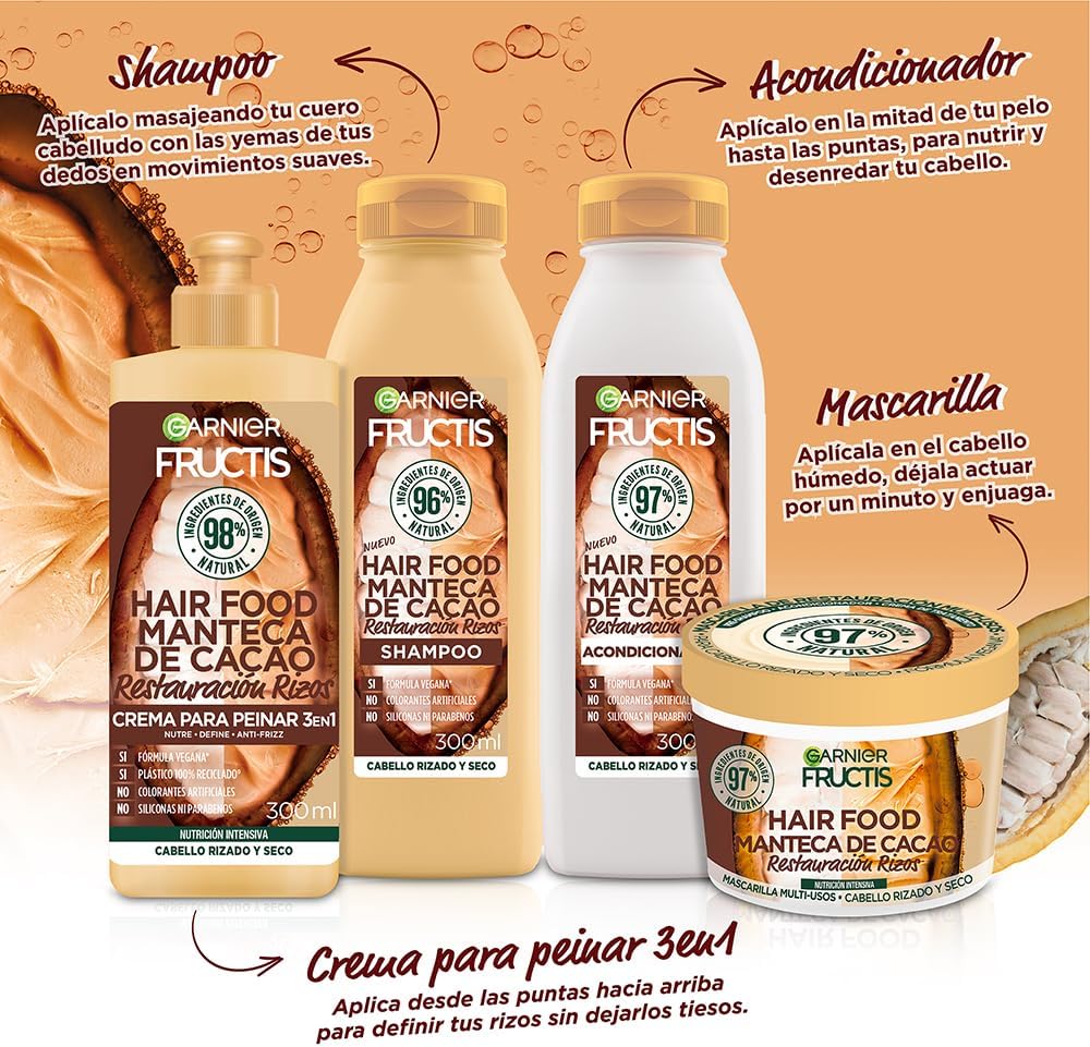 Garnier Fructis Shampoo Que Deja El Pelo Liso Shampoo Restauración