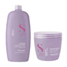 Dúo Alfaparf Semi Di Lino Smooth Shampoo 1 L + Mascarilla 500 ml