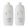 Pack para Cabello sin Brillo Alfaparf Semi Di Lino Diamond Shampoo 1000 ml + Acondicionador 1000 ml