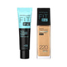 Duo Primer Mattifying + Base Líquida Fit Me Matte Poreless Tono 220